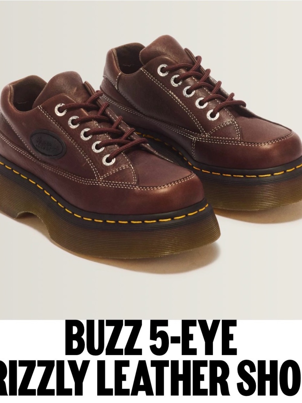 Dr. Martens Men's Platform 5-Eye Loafers Brown